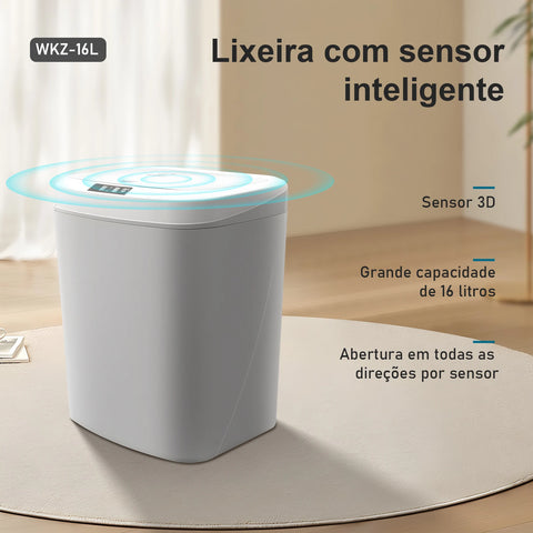 Lixeira de reciclagem automática com sensor